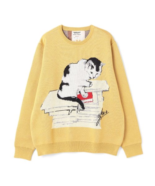 画像1: TOKYO CULTUART by BEAMS 横尾忠則 × 編み物☆堀ノ内 / TAMA Knit Sweater YELLOW (1)